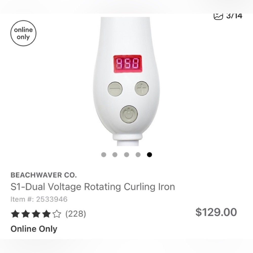 The Beachwaver Co. Curling Iron - Silver and Black - Picture 3 of 3